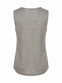 Top Lino a Maglia Collo Sciallato