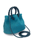 Borsa Raffia Manico Treccia