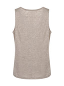 Top Lino a Maglia Collo Sciallato