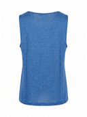 Top Lino a Maglia Collo Sciallato